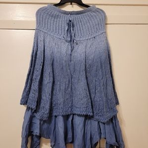 Blue Flowy Mermaid Skirt